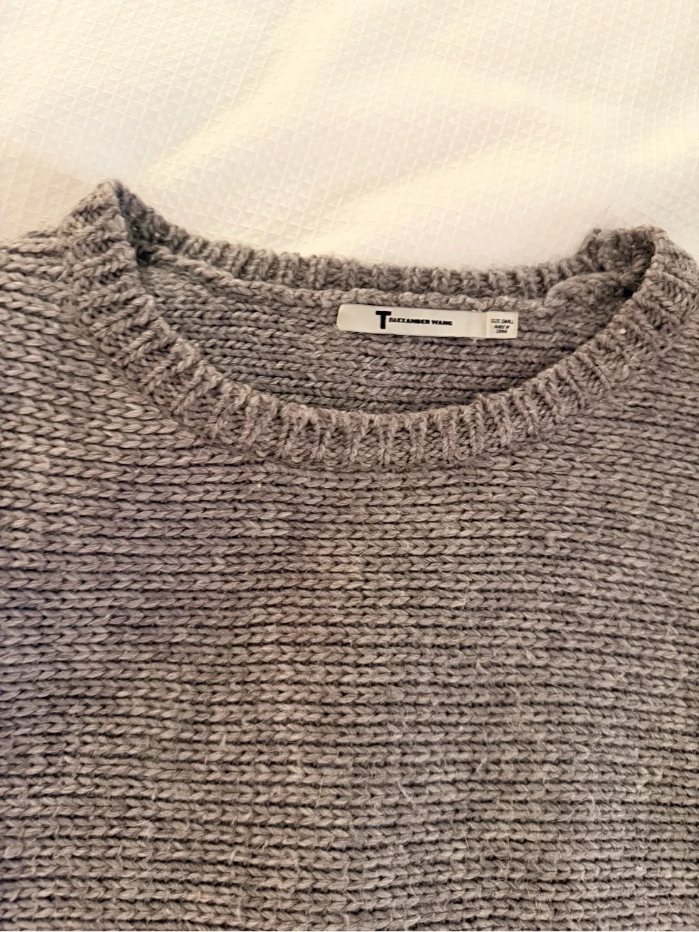 T by Alexander Wang Gray Crewneck Sweater